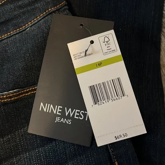 NWT | Nine West | high-rise gramercy curvy straight | 14P - Picture 5 of 5